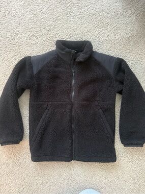 all in motion Black Sherpa Full-Zip Jacket for Kids